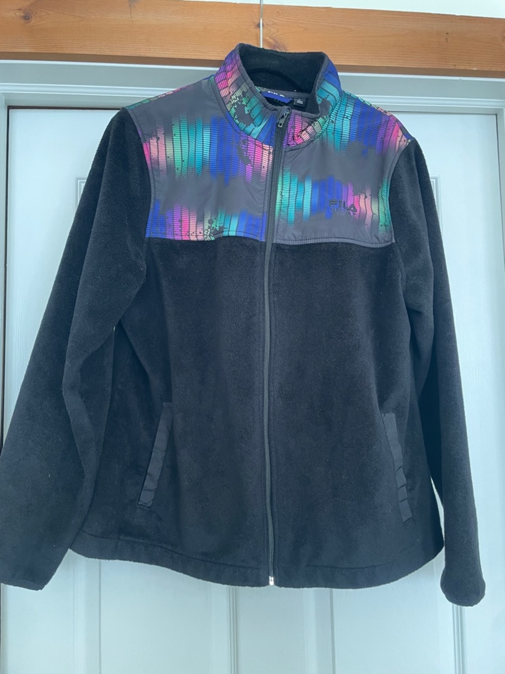 FILA black fleece zip up jacket